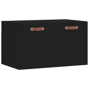 Berkfield Wall Cabinet Black 60x36.5x35 cm Engineered Wood