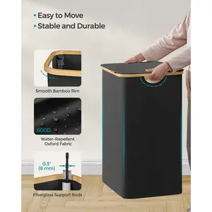 Laundry Hamper with Handles Ink Black