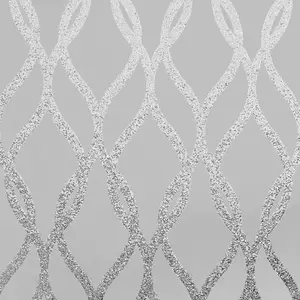 Arthouse Sequin Trellis Grey/Silver Wallpaper