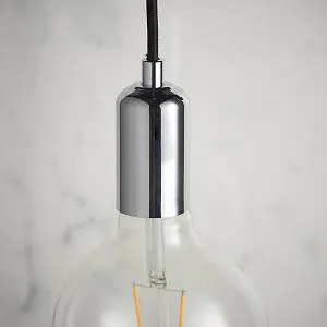 Luminosa Studio 1 Light Pendant Chrome Plate, E27