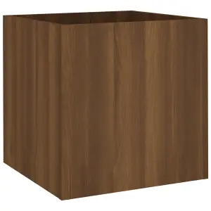 Berkfield Planter Box Brown Oak 40x40x40 cm Engineered Wood