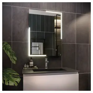 RAK Citrine 600x800 Silvery White Square with Touch Sensor Illuminated Mirror IP44