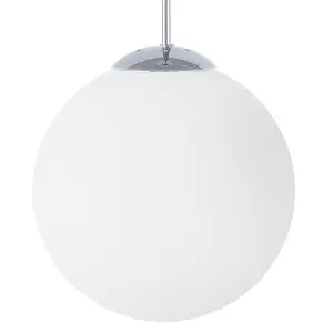 Glass Pendant Lamp White BARROW Small