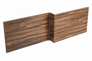 SunDaze L Shaped Front Bath Panels for Bathroom Soaking Bathtub Walnut 1700mm