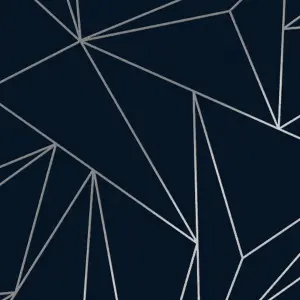 Next Scatter geo Navy Metallic effect Smooth Wallpaper