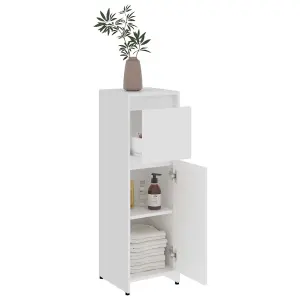 Berkfield Bathroom Cabinet White 30x30x95 cm Engineered Wood