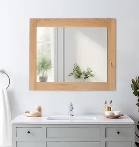 Hallowood Furniture Waverly Oak - Oak Framed Mirror (MIR930)