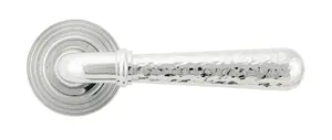 From The Anvil Polished Chrome Hammered Newbury Lever on Rose Set (Beehive) - Unsprung