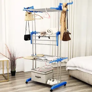 Alivio Large 4 Tier Folding Airer Dryer Rack for Indoor/Outdoor Use