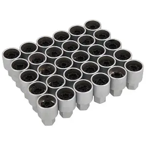 30pc Mercedes Locking Wheel Nut Socket Set Patterned Recessed (Neilsen CT4536)