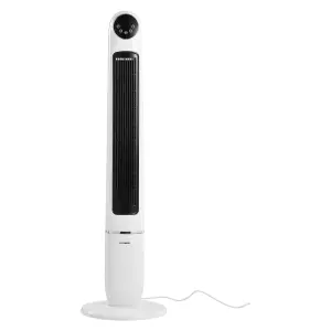 12H Timer Tower Fan with 3 Speed Touch Screen Oscillating Cooling Remote, 50W