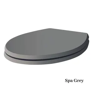 UK Homeliving Avalon Classic Back to the Wall Toilet Pan and Spa Grey Soft Close Seat