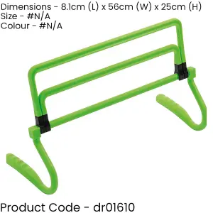 3 PACK Height Adjustable Training Hurdles Set - 15 20 & 25cm Footwork Training