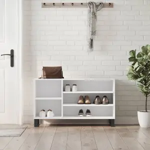 Berkfield Shoe Cabinet White 102x36x60 cm Engineered Wood