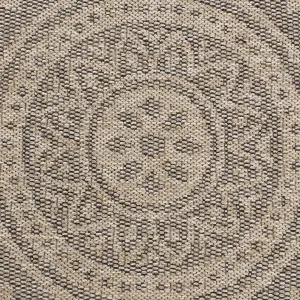 NOVA Round In- /Outdoor Jute-Look Rug 100 x 100 cm