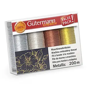 T/SET METALLIC 200M - Thread Set: Metallic: 4 x 200m - Gutermann