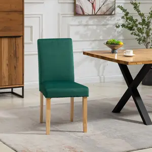 Maiolo Velvet Dining Chairs - Set of 2 - Green