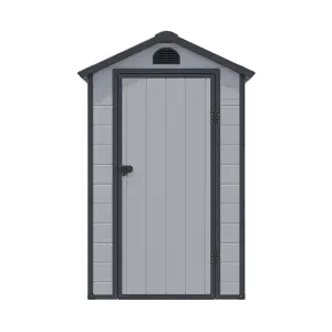 4 x 6 Single Door Apex Plastic Shed (Light Grey)