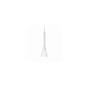 Luminosa Flut 1 Light Small Ceiling Pendant White, E14