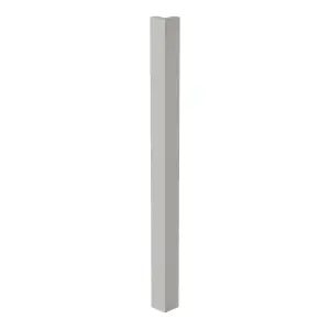 GoodHome Stevia Innovo handleless matt light grey slab Matt grey Standard Corner post, (W)48mm (L)715mm