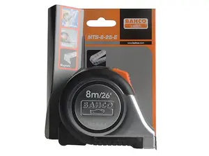 Bahco MTS-8-25-E Metric Imperial 8m 26ft Magnetic Tip Tape Measure BAHMTS825E