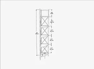 Decorotika Remo Corner Bookcase Shelving Unit