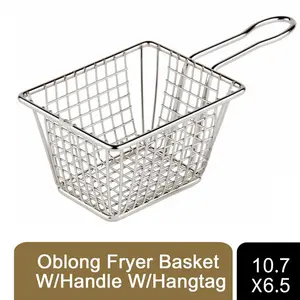 Belfry Kitchen Stainless Steel Mini Oblong Fryer Basket With Handle