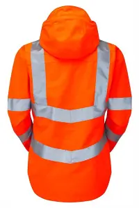 PULSAR High Visibility Rail Spec Ladies Unlined Storm Coat - Orange - Size 8