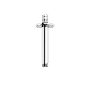 Nes Home Modern Chrome Round Overhead Swivel Rain Shower Head & Solid Brass 120 mm Ceiling Mounted Arm