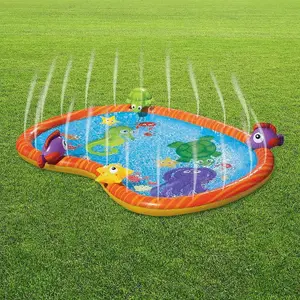 Sprinkler Play Mat Water Filled Inflatable Sea Life Water Paddling Splash Pool