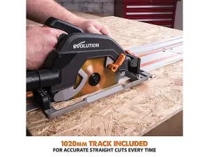 Evolution - R185CCSX Circular Track Saw Kit 185mm 1600W 110V