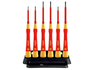 Wiha Picofinish Screwdrivers Electricians VDE Slotted & Phillips Micro Precision 42989 6 Piece Set