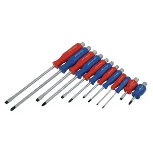 12 Piece Heavy Duty Screwdriver Set Flat and Pozi (Neilsen CT1506)