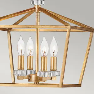 Luminosa Hinkley Stinson Lanterns Pendant Ceiling Light Distressed Brass