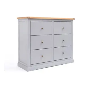 Rocca 6 Drawer Chest of Drawers Brass Knob