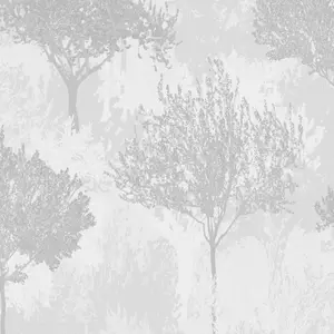 Superfresco Easy Birch Forest Silver Wallpaper