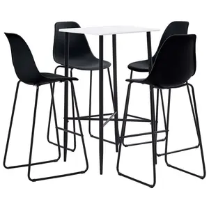 4 - Person Dining Set White / Black