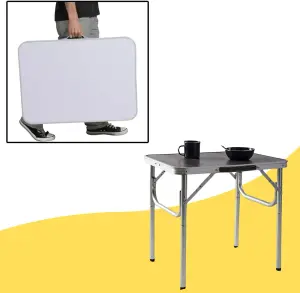 AAMEN Aluminium Folding Camping Table, Compact & Portable Small Foldable Camping Table