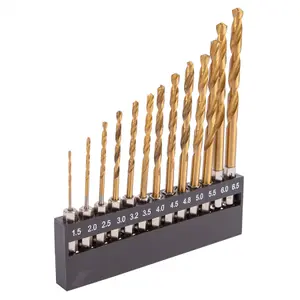 Blackspur - Titanium Coated Steel Hex Shank Drill Bit Set - 1.5-6.5mm - 13pc