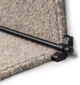 eXtreme Stair Rods - 27.5" (70cm) width - Easy To Fit - Hollow Stair Carpet Runner Bars Affordable And New - Black Finish