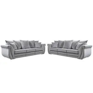 The Great British Sofa Company Hampton Pair of 3 Seater Velvet Sofas