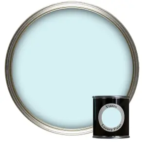 Vintro Luxury Matt Emulsion Icy Blue, Multi Surface Paint for Walls, Ceilings & Wood- 125ml (Moonstone)