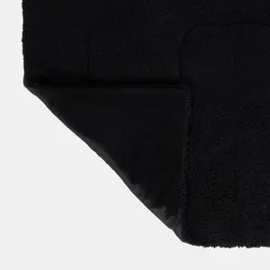 Brentfords Sherpa Pet Soft Animal Throw Over Blanket, Black - 75 x 110cm