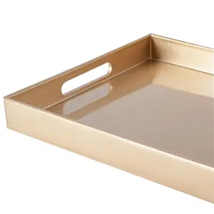 Argon Tableware Plastic Tray (Set of 3) Gold