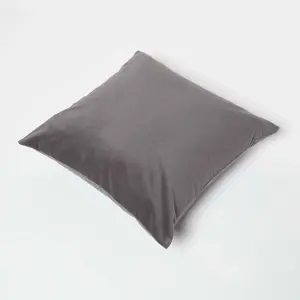 Homescapes Grey Velvet Cushion, 45 x 45 cm