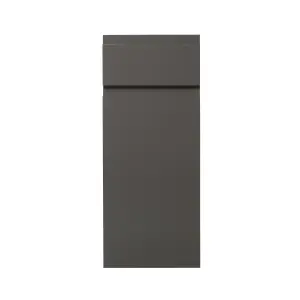 GoodHome Garcinia Integrated handle Gloss anthracite Contemporary Door & drawer 300mm