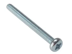 ForgeFix - Machine Screw Pozi Compatible Pan Head ZP M4 x 30mm Bag 25