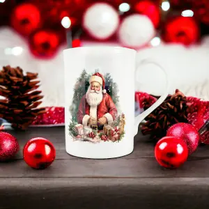 Purely Home Father Christmas Mug - Santa Xmas Gift Bone China Tea/Coffee Cup