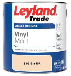 Leyland Trade Vinyl Matt Walls & Ceilings Emulsion Paint (S 0515-Y50R) 2.5L