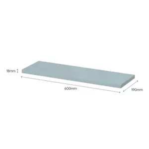 GoodHome Rigga Modular Blue Timber Rectangular Floating shelf (L)60cm x (D)19cm